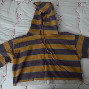Urban Outfitters Yellow and Purple Striped Sweater